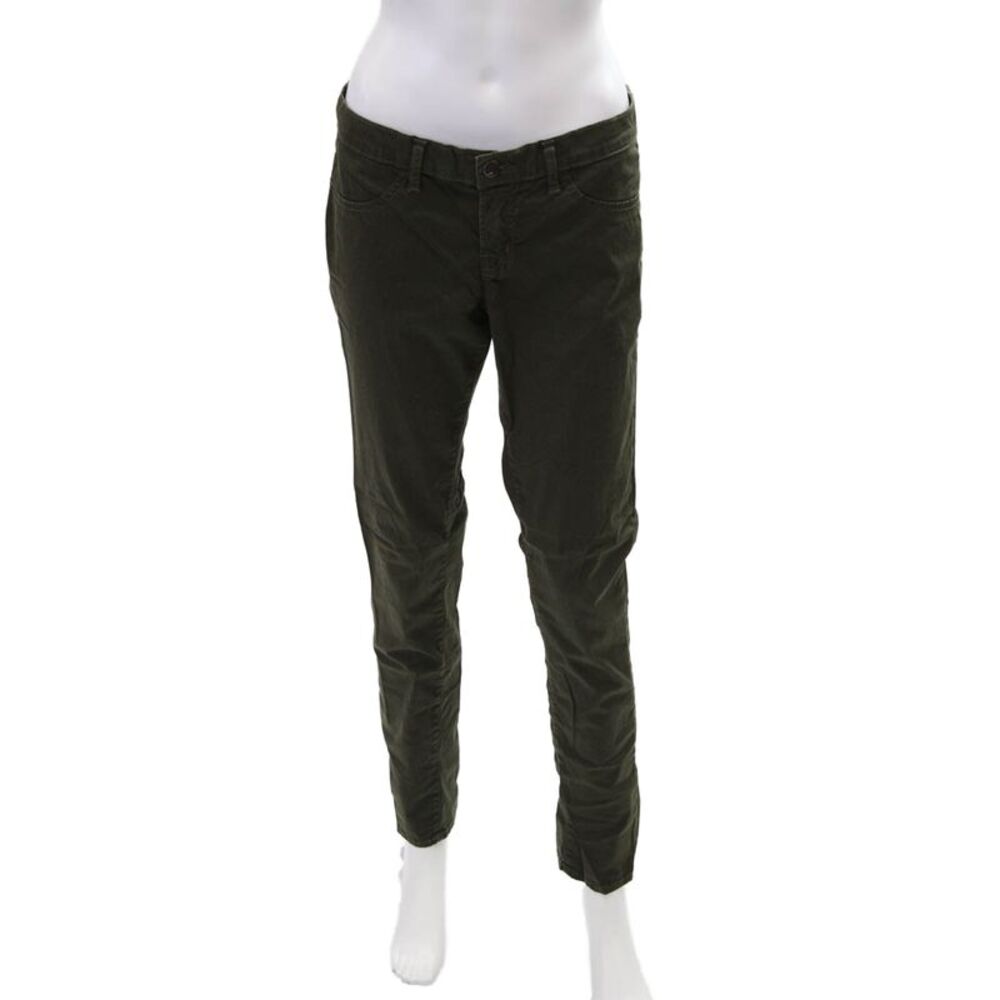 Fresh Brand Womens Mid Rise Skinny Leg West Point Pants Green Cotton Size 28